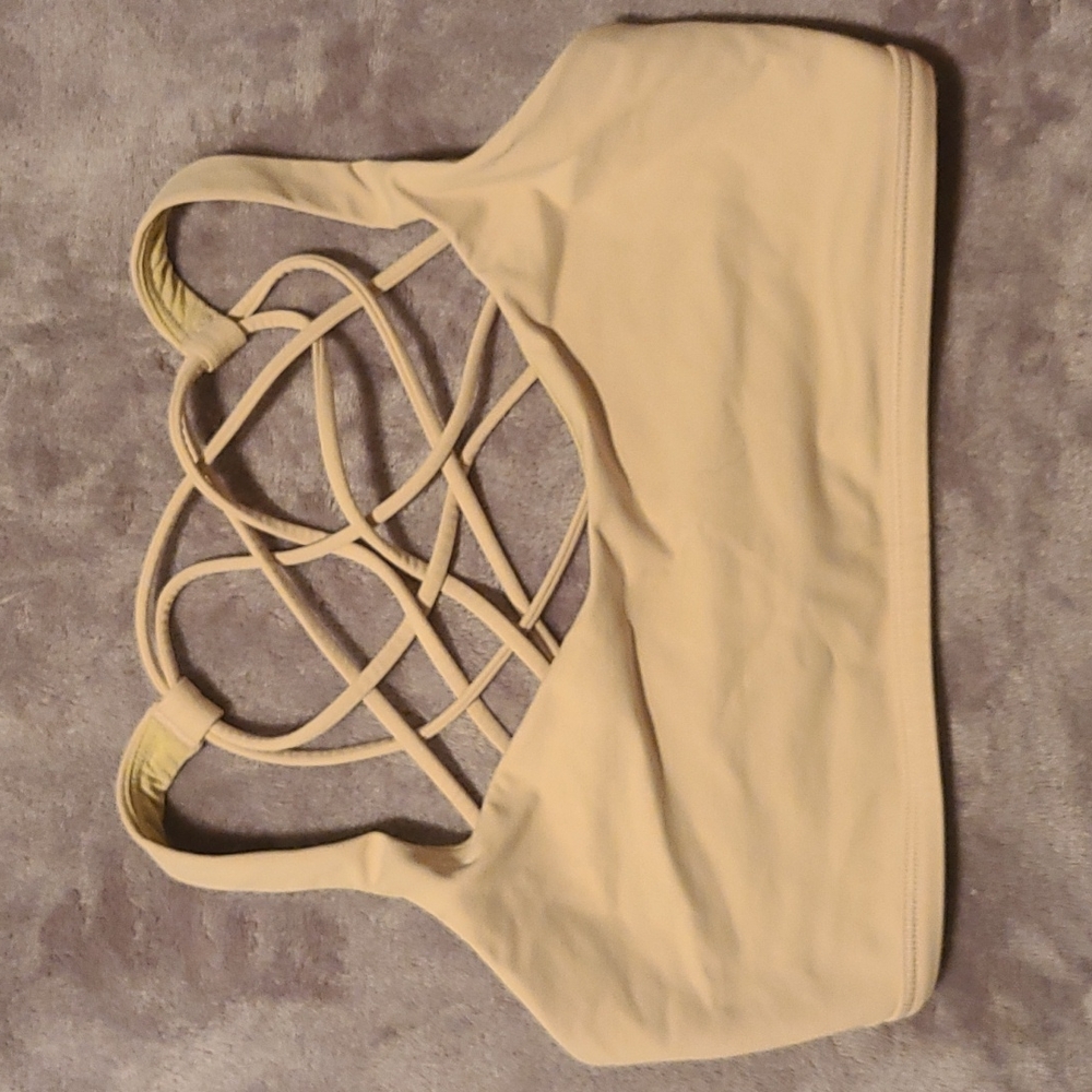 Strappy Yellow Lululemon Bra Size 6